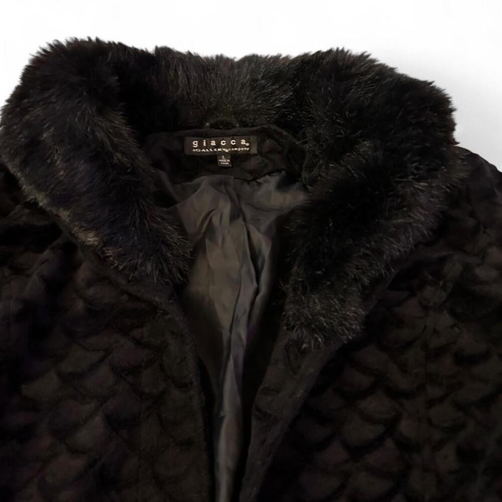 Vintage Y2K Goth Mob Wife Statement Coat - Picture 5 of 7